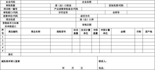 進(jìn)出口貨物征免稅申請(qǐng)表注意事項(xiàng)與辦理指南